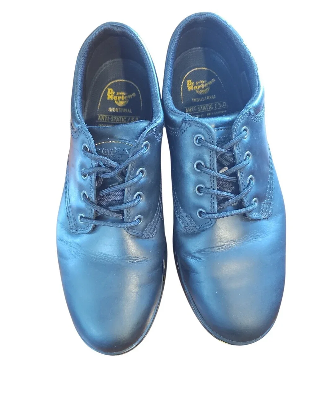 Dr Martens Low Oxford Industrial Black Leather Alloy Steel Toe Work Shoe M11-W12